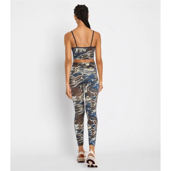 Tory Burch Sport Seamless 7/8 High-rise Leggings in Dark Roast Marble Splash - Picture 15 of 16